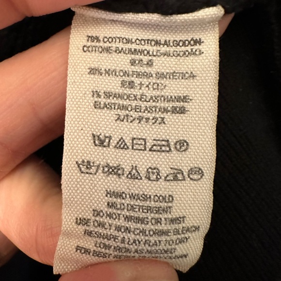 Free People Textured Black Puff Sleeve V Neck Crop Sweater Size Small - Picture 3 of 8